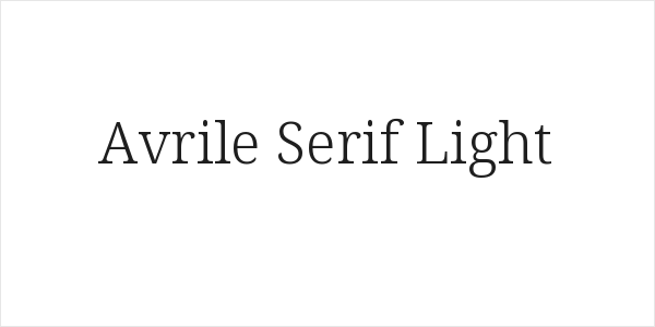 Avrile Serif Light Logo