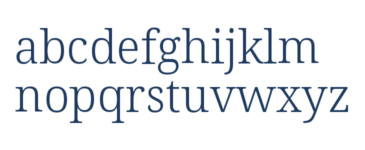 Avrile Serif Light Lowercase