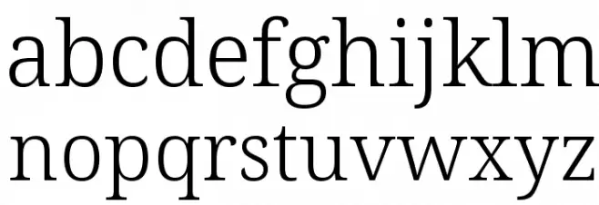 Avrile Serif Light फ़ॉन्ट लोअरकेस