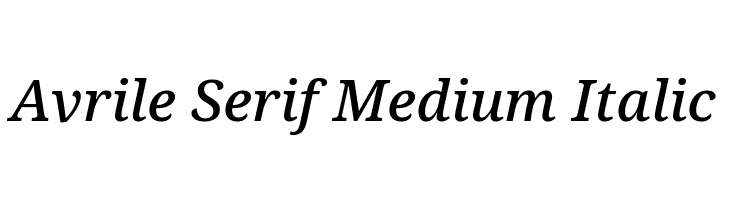 Avrile Serif Medium Italic Font