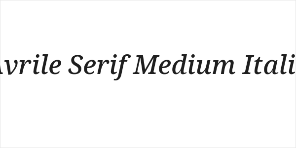 Avrile Serif Medium Italic Logo