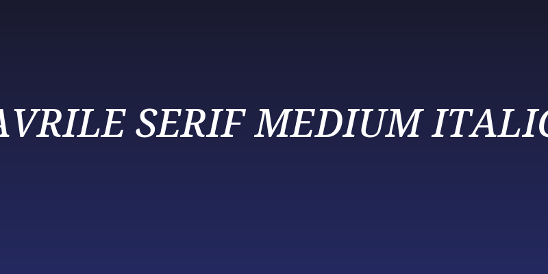 Avrile Serif Medium Italic Social Header