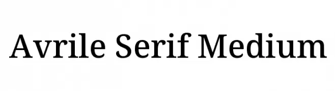Avrile Serif Medium  Frei Schriftart Herunterladen