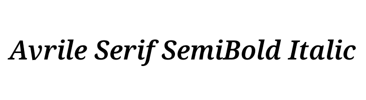 Avrile Serif SemiBold Italic Font