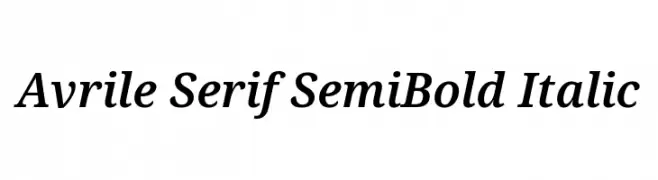 Avrile Serif SemiBold Italic  تنزيل الخطوط