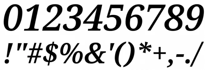 Avrile Serif SemiBold Italic Font OTHER CHARS