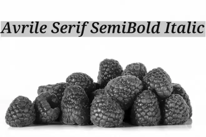 Avrile Serif SemiBold Italic Font examples
