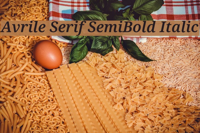 Avrile Serif SemiBold Italic Font examples