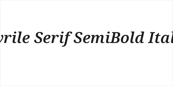 Avrile Serif SemiBold Italic Logo