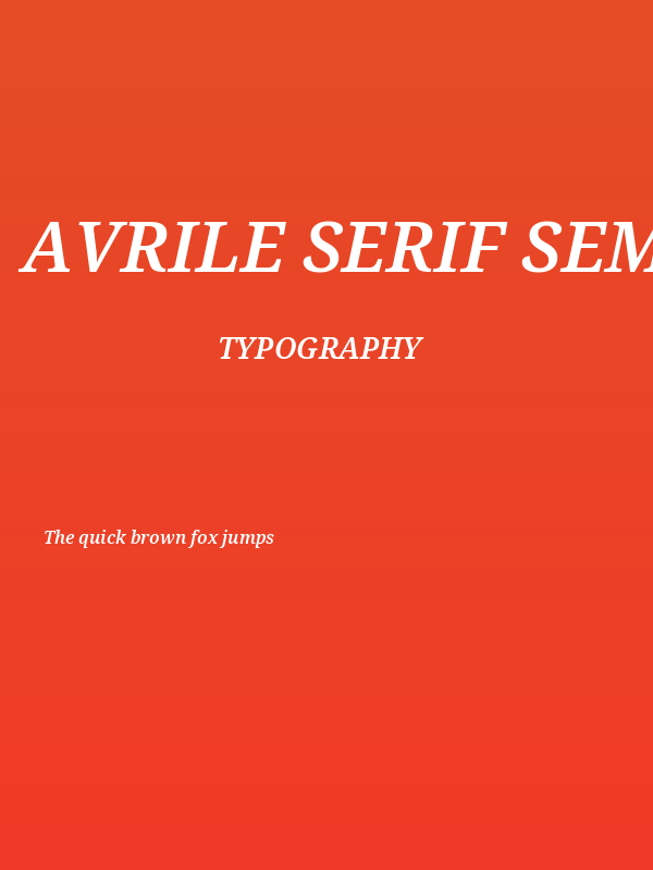 Avrile Serif SemiBold Italic Poster