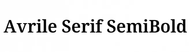 Avrile Serif SemiBold  تنزيل الخطوط