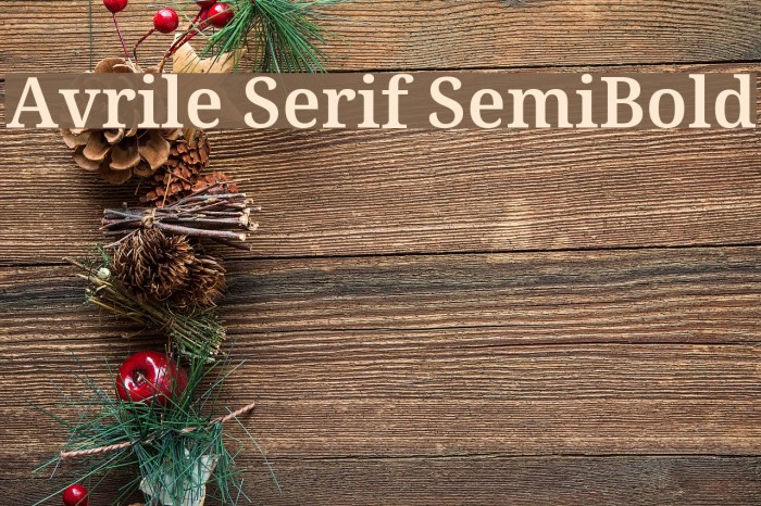 Avrile Serif SemiBold Font examples