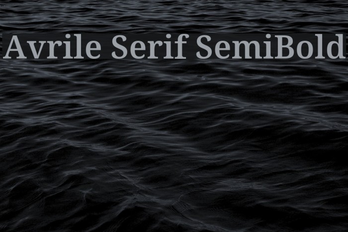Avrile Serif SemiBold Font examples