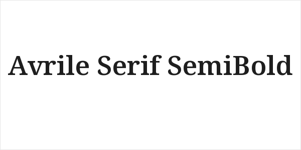 Avrile Serif SemiBold Logo