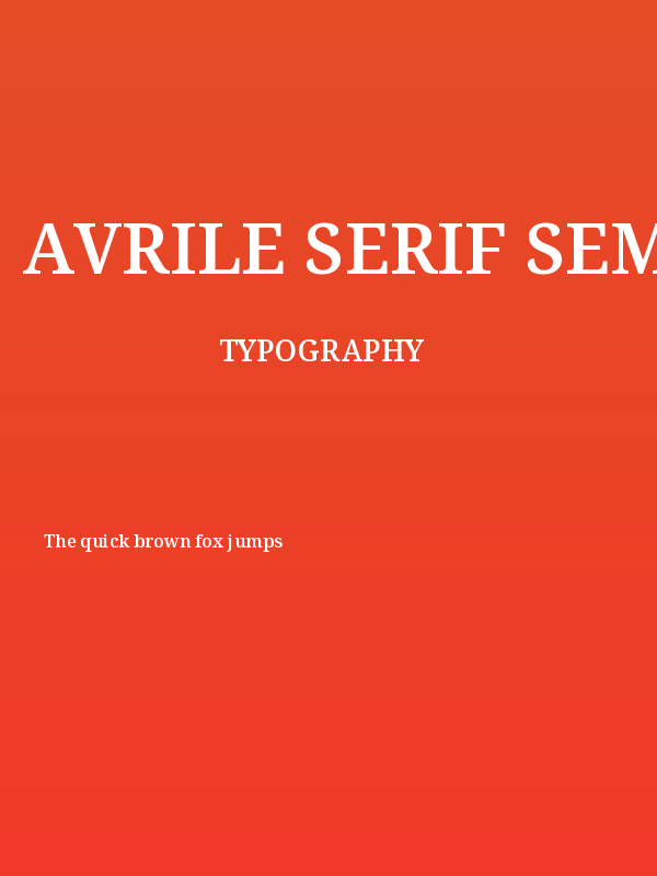 Avrile Serif SemiBold Poster
