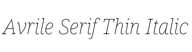 Avrile Serif Thin Italic  免费字体下载
