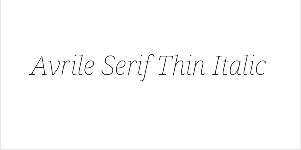 Avrile Serif Thin Italic Logo
