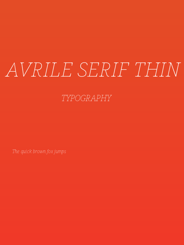Avrile Serif Thin Italic Poster