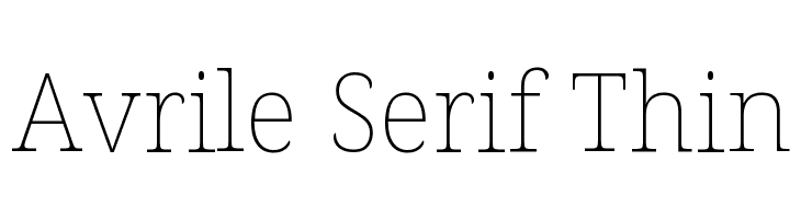 Avrile Serif Thin  Frei Schriftart Herunterladen