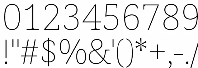 Avrile Serif Thin Font OTHER CHARS