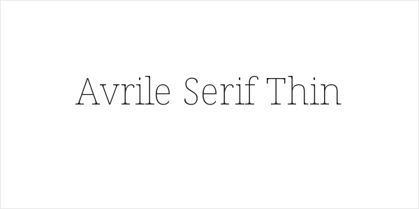 Avrile Serif Thin Logo