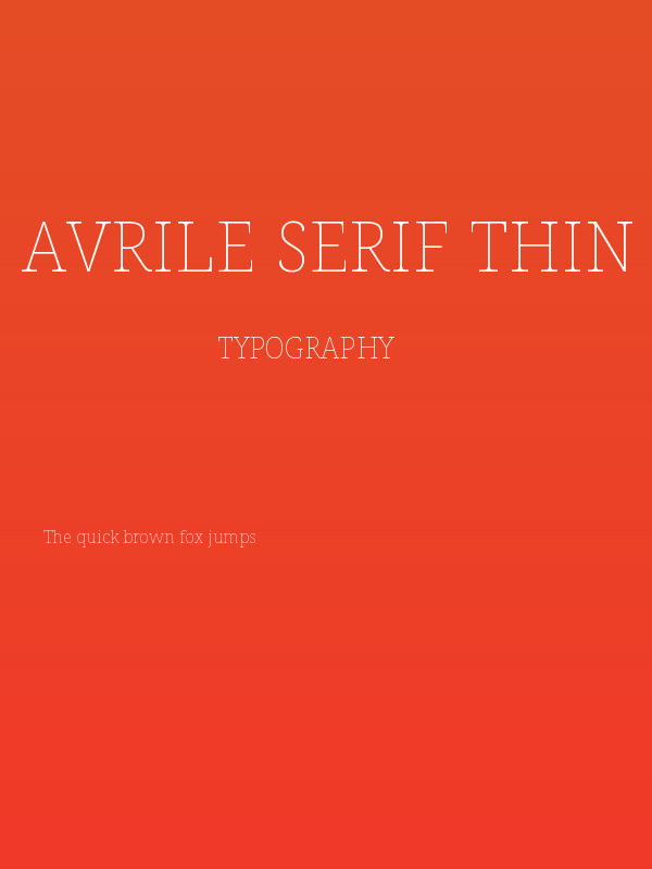 Avrile Serif Thin Poster