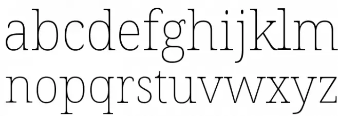 Avrile Serif Thin Caratteri MINUSCOLO