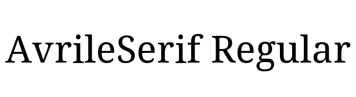 AvrileSerif Regular Font
