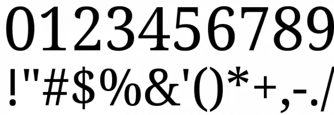AvrileSerif Regular Font OTHER CHARS