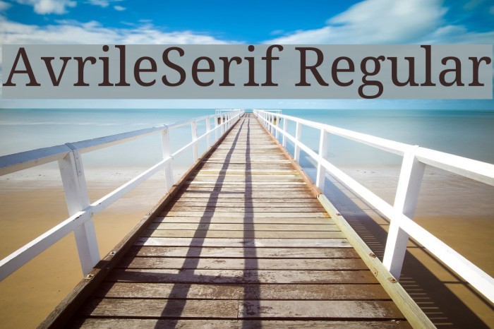 AvrileSerif Regular Font examples