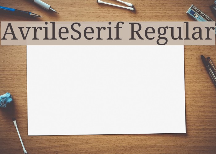 AvrileSerif Regular Font examples