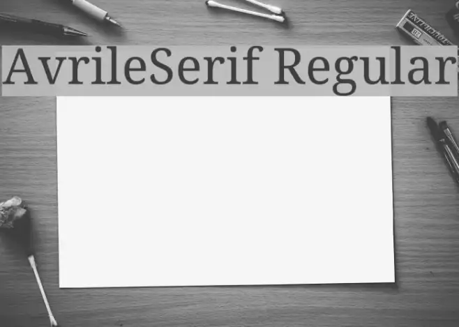 AvrileSerif Regular Example 3