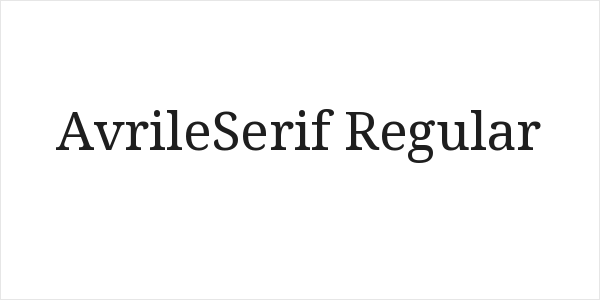 AvrileSerif Regular Logo