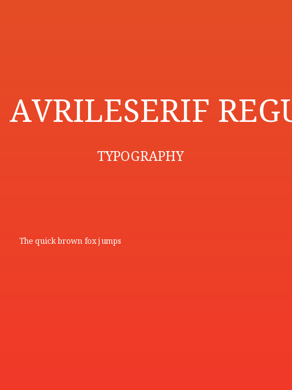 AvrileSerif Regular Poster