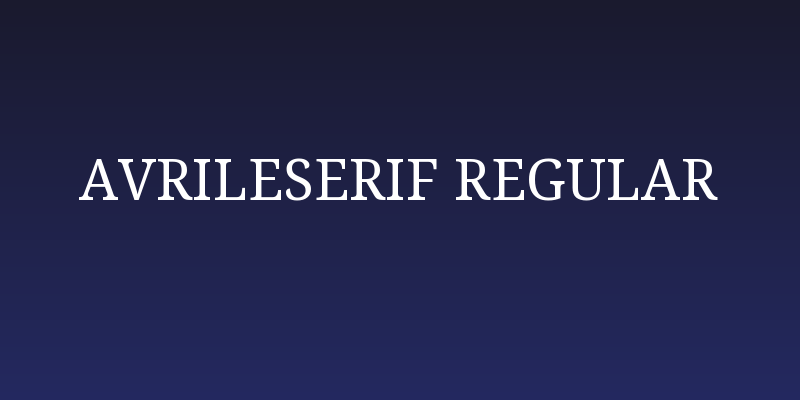 AvrileSerif Regular Social Header