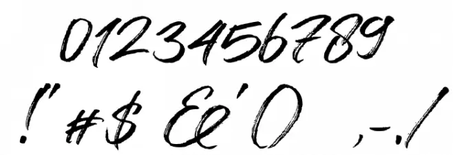 Avture Font OTHER CHARS