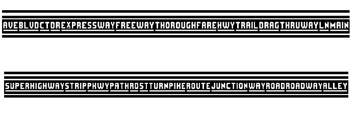 avenue Regular Font LOWERCASE