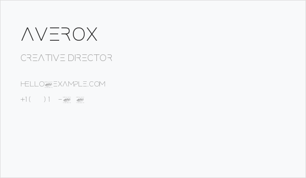 averox Business Card