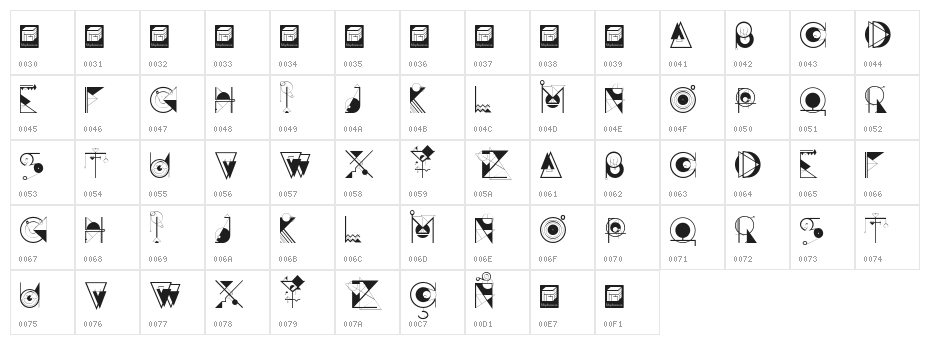 AWAKEMIND-Regular Character Map
