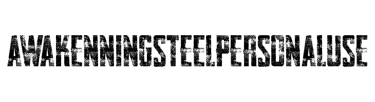 AWAKENNING STEEL Personal Use Font
