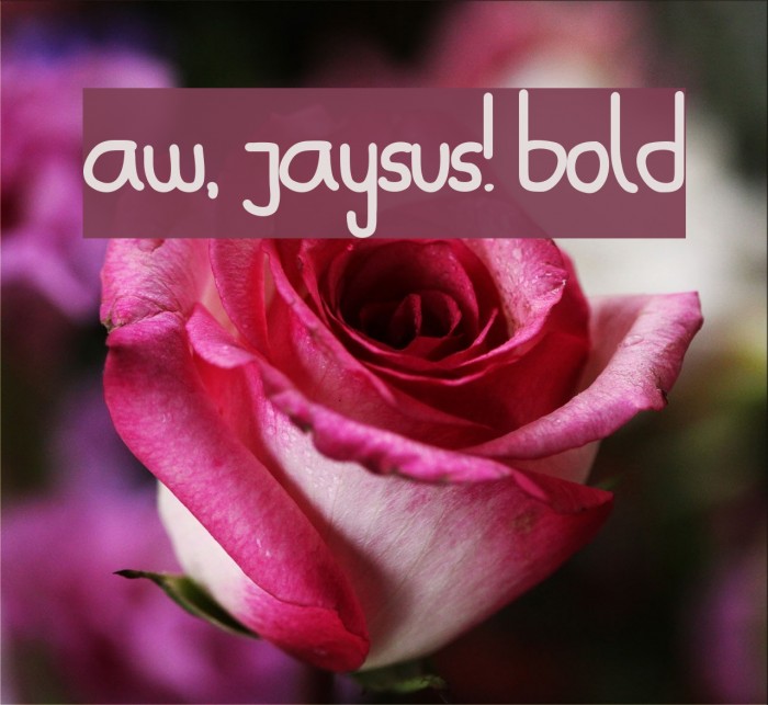 Aw, Jaysus! Bold Font examples