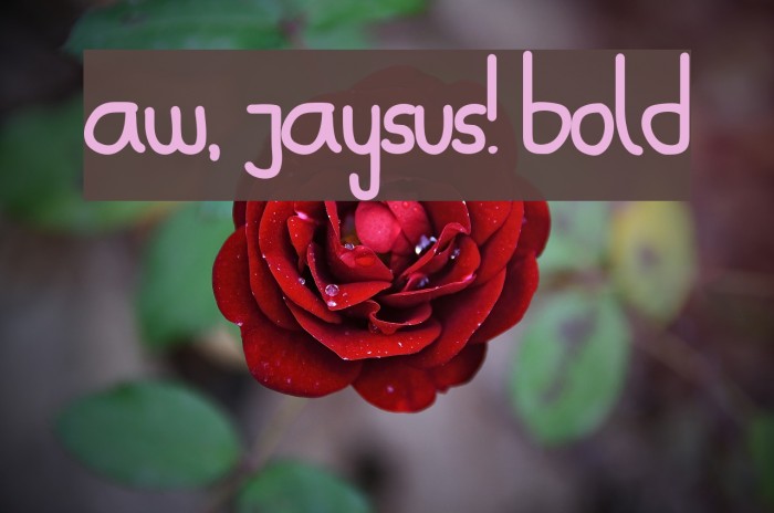 Aw, Jaysus! Bold Font examples