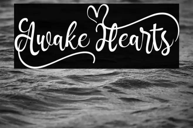 Awake_Hearts` Font examples