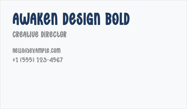 Awaken Design Bold Business Card