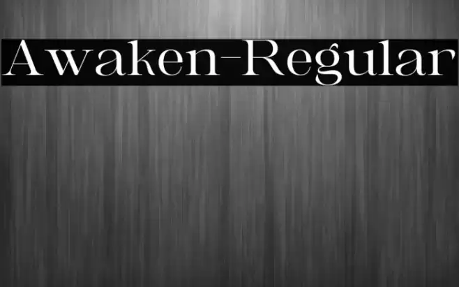Awaken-Regular Font examples