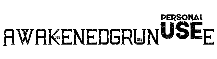 Awakened Grunge  Frei Schriftart Herunterladen