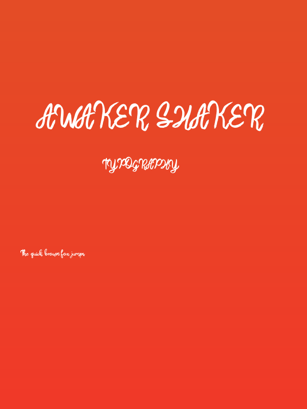 Awaker Shaker Poster