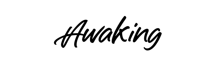 Awaking  フリーフォントのダウンロード
