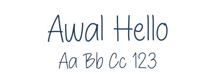 Awal Hello Font Preview