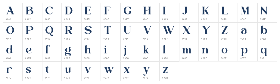 Awaline DEMO Regular Character Map